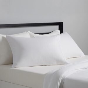 Lightweight Super Soft Easy Care Microfiber Pillowcases, Standard size, 30" L x 20" W, Set of 2, Bright White, Pillows Not Included